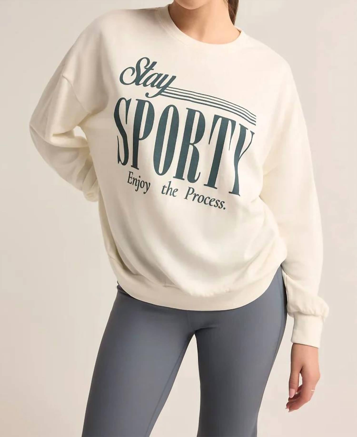 Z Supply - Sporty Sunday Sweatshirt - beige - blouses - clothing
