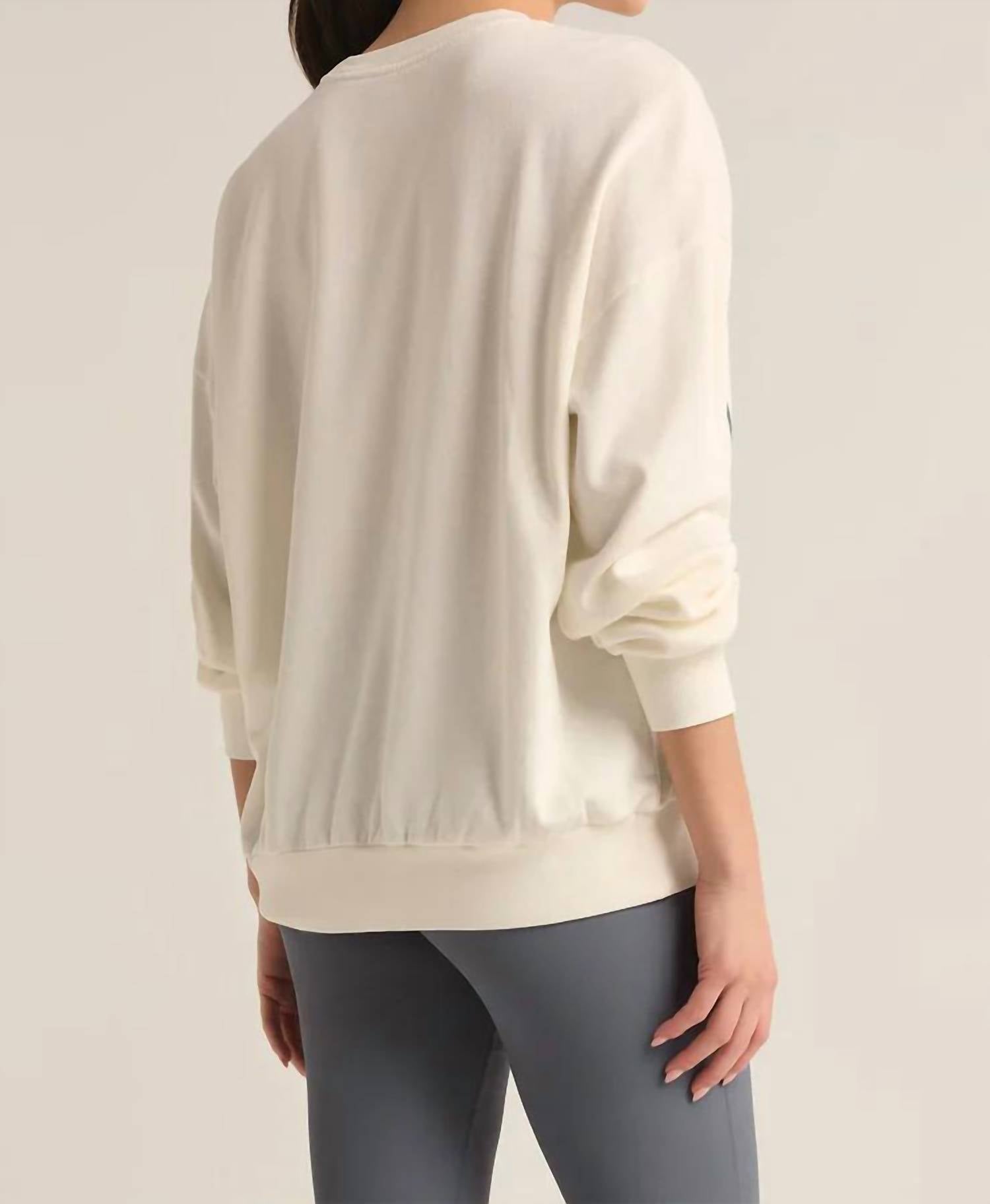 Z Supply - Sporty Sunday Sweatshirt - beige - blouses - clothing