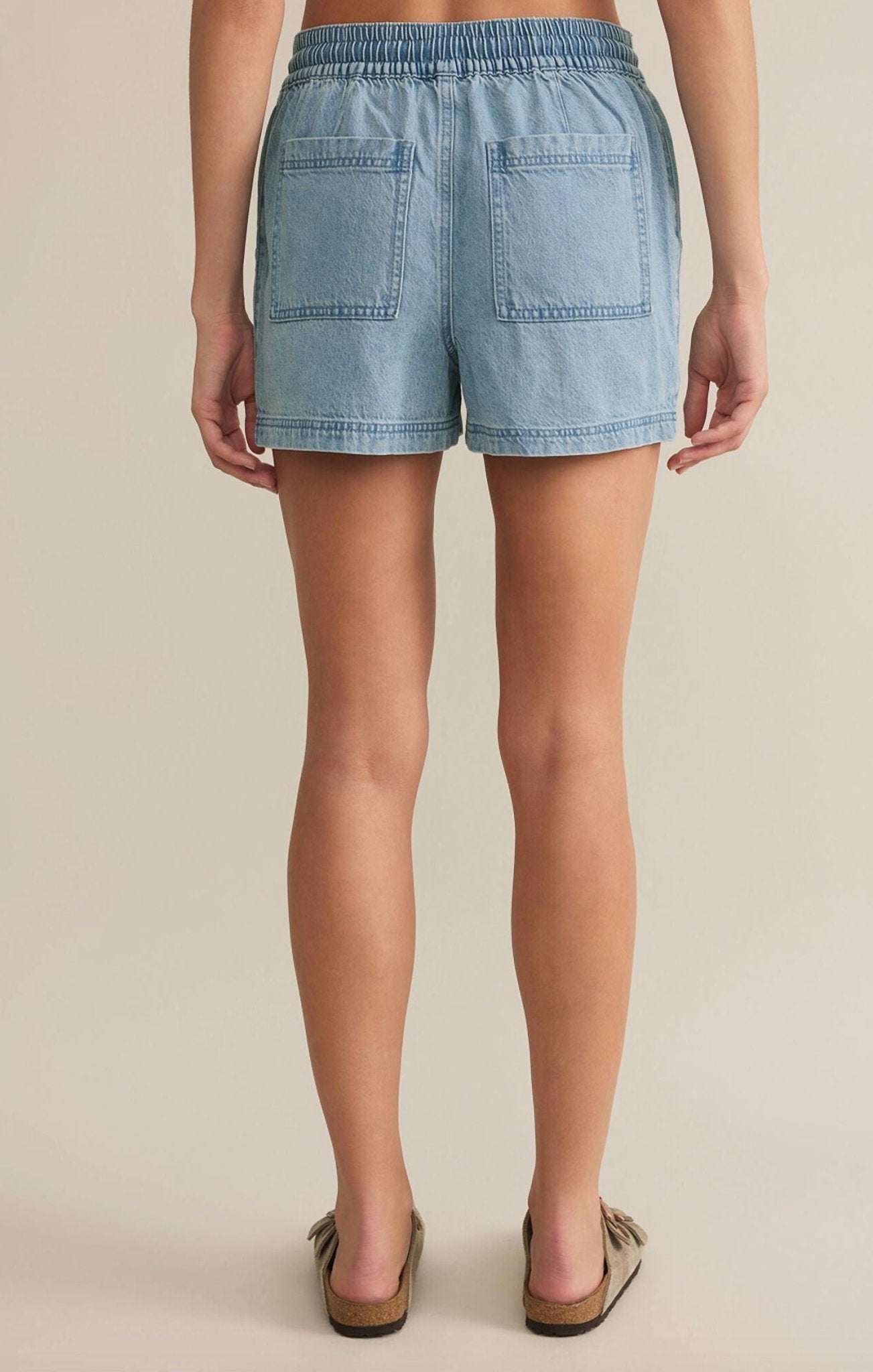 Z Supply - Summerland Denim Short - blue - clothing - high - waist