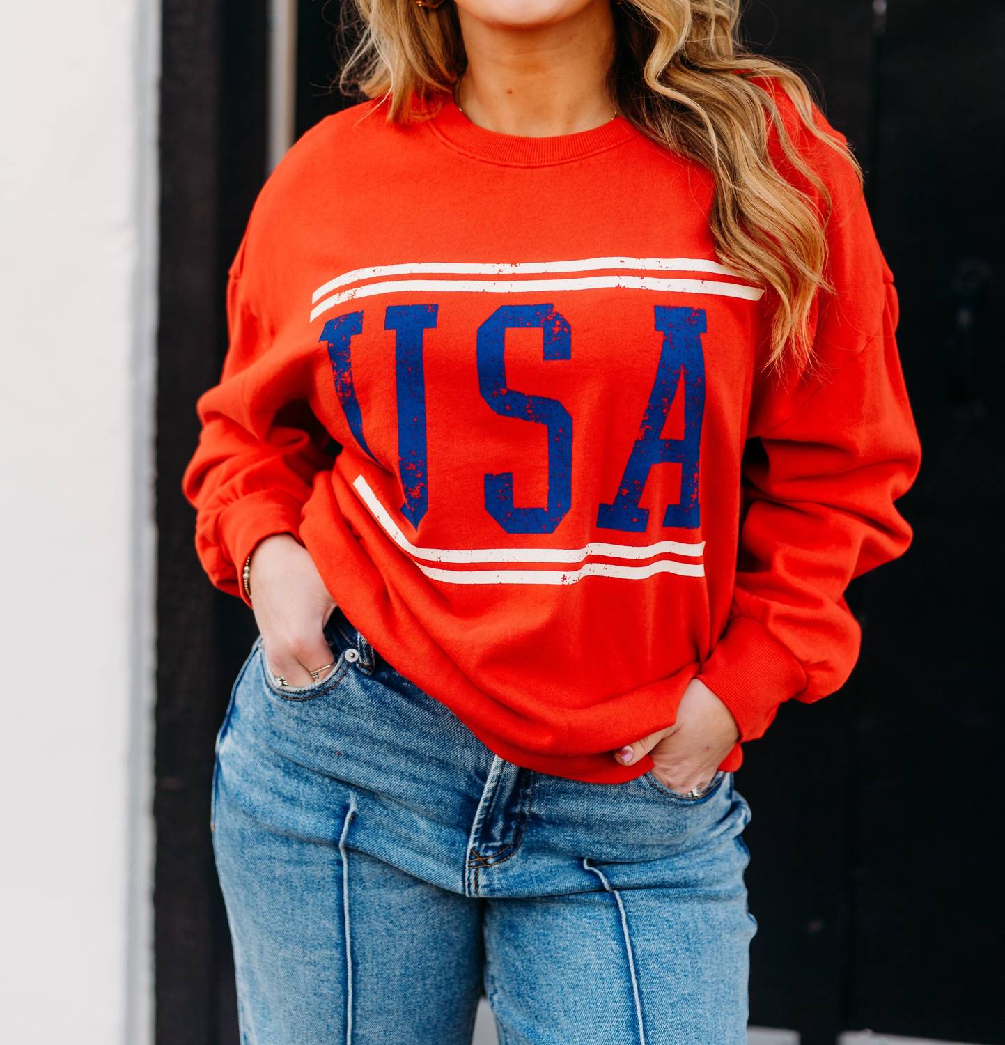 Z Supply - Usa Sunday Sweatshirt - clothing - cotton - crew