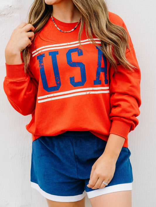 Z Supply - Usa Sunday Sweatshirt - clothing - cotton - crew