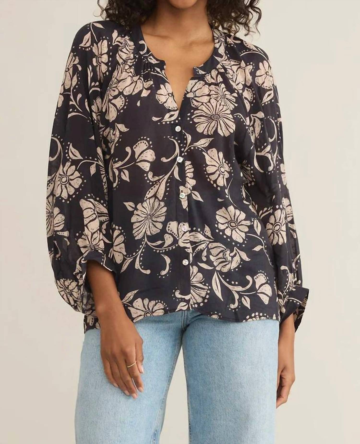 Z Supply - Wren Ari Blouse - black - blouses - clothing
