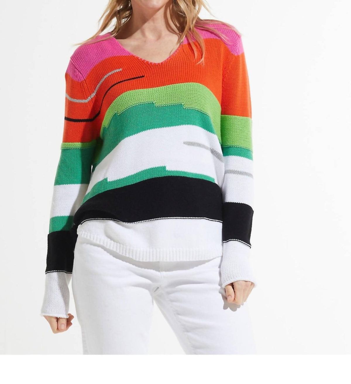 Zaket & Plover - Chunky Cotton V Pull Over Sweater