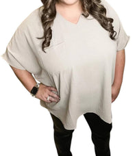 Zenana - Basic Short Dolman Blouse - Plus