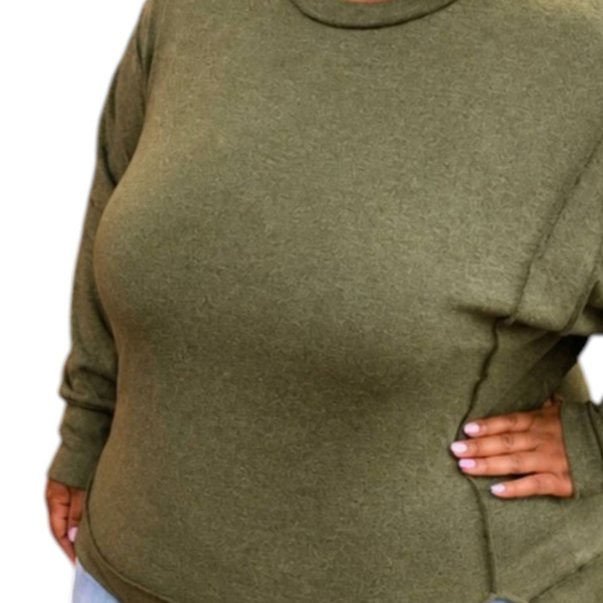 Zenana - Brushed Hacci Sweater - Plus
