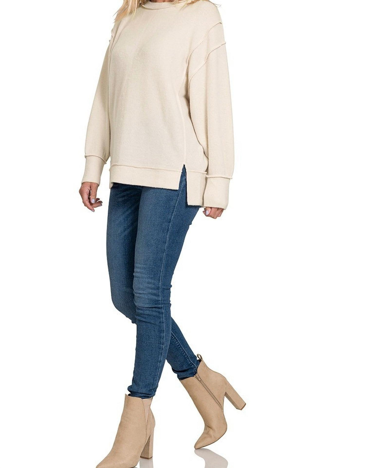 Zenana - Brushed Hacci Sweater - Plus