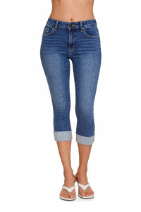 Zenana - Cuffed Crop Jeans