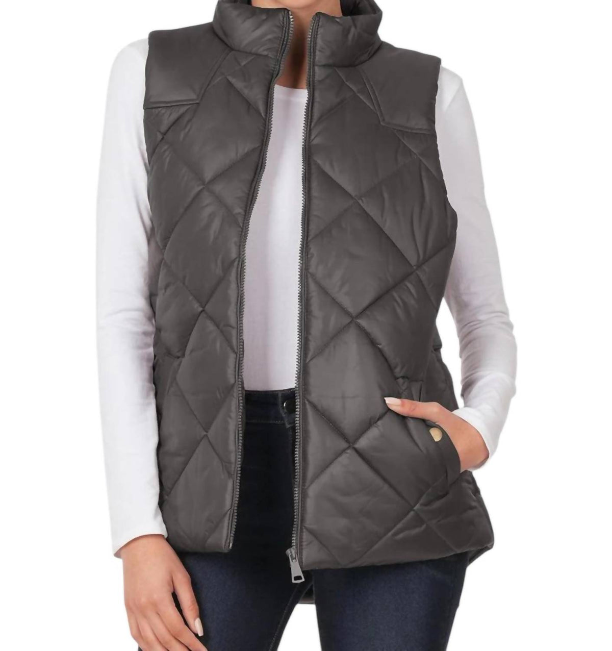 Zenana - Diamond Quilted Vest