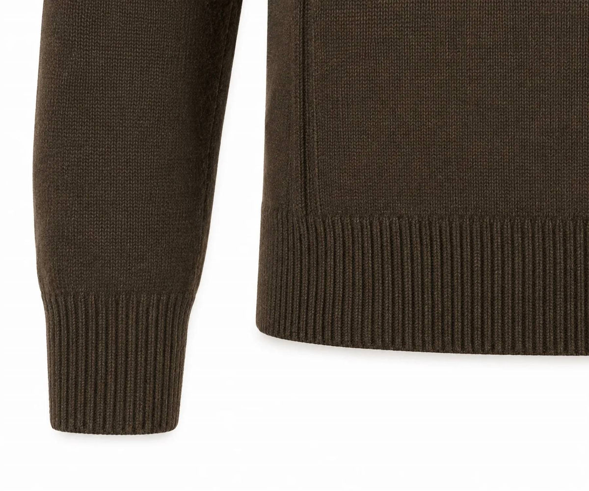 Zenana - Half Zip High Neck Sweater
