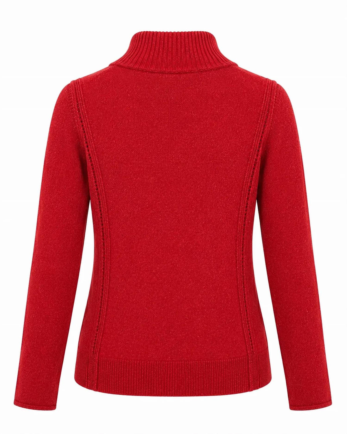 Zenana - Half Zip High Neck Sweater