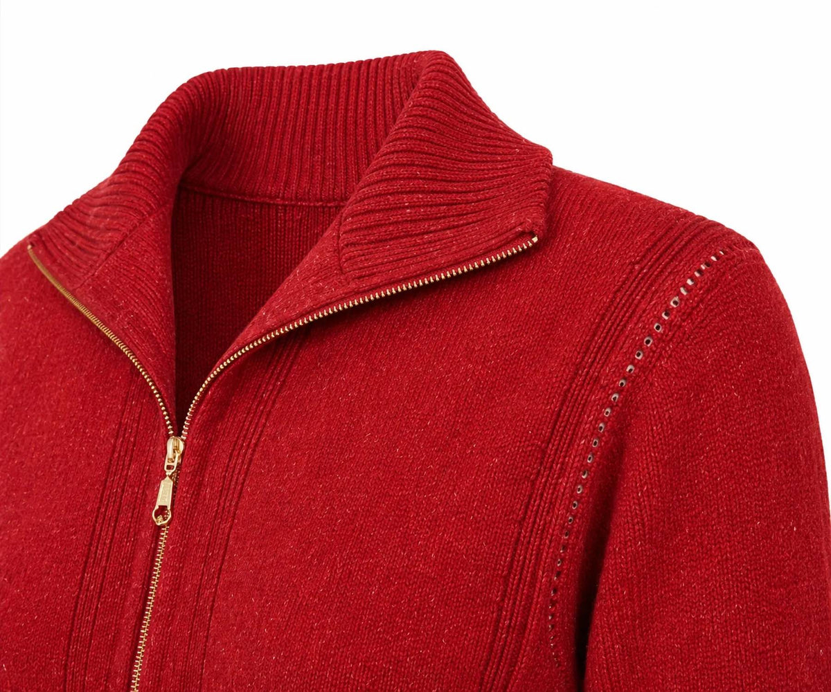 Zenana - Half Zip High Neck Sweater