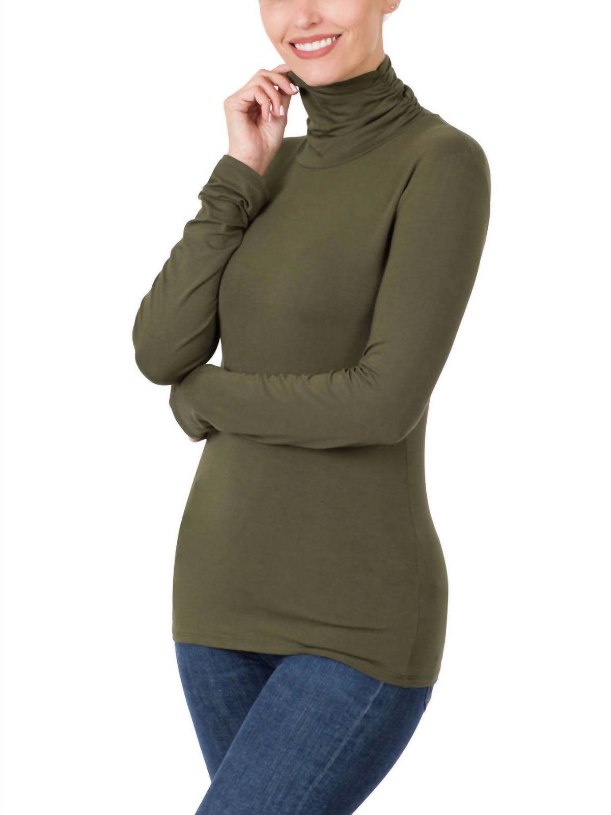 Zenana - Luxe Rayon Turtleneck Top