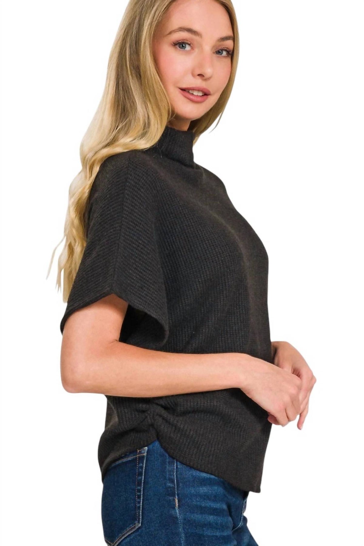 Zenana - Mina Mock Neck Sweater