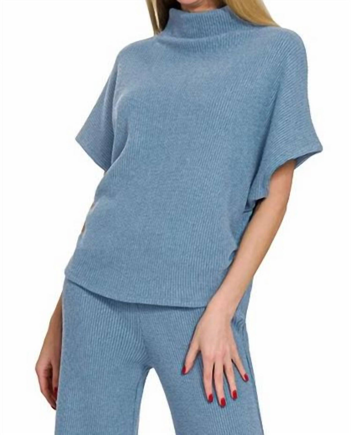 Zenana - Mock Neck Sweater