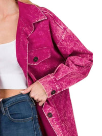 Zenana - Oversized Vintage Washed Shacket