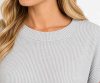 Zenana - Raised Rib Cap Sleeve Top