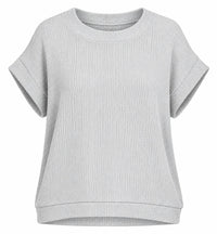 Zenana - Raised Rib Cap Sleeve Top