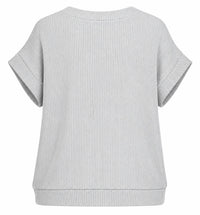 Zenana - Raised Rib Cap Sleeve Top