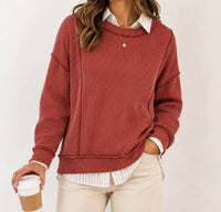 Zenana - Raised Rib Pullover