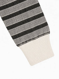 Zenana - Raised Rib Striped Pullover & Pants Set