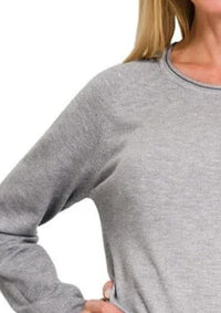 Zenana - Round Neck Basic Sweater