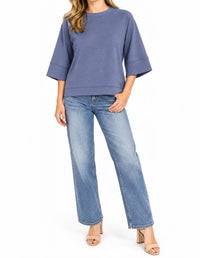 Zenana - Scuba 3/4 Sleeve Pullover