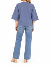 Zenana - Scuba 3/4 Sleeve Pullover
