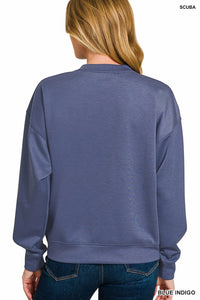 Zenana - Scuba Crewneck Pullover