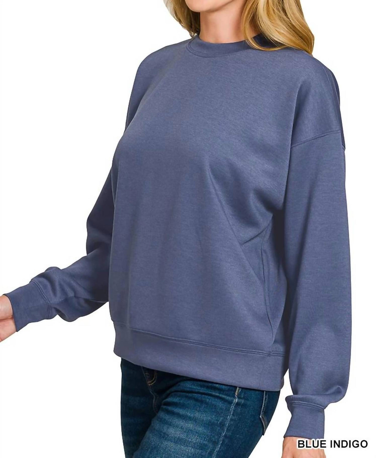 Zenana - Scuba Crewneck Pullover