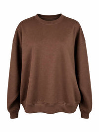 Zenana - Scuba Crewneck Pullover Sweater