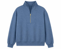 Zenana - Scuba Half Zip Pullover