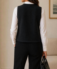 Zenana - Tie Front Sweater Vest