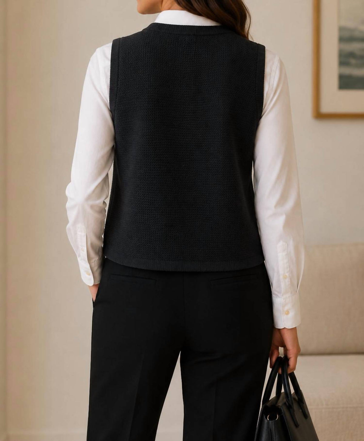 Zenana - Tie Front Sweater Vest