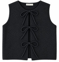 Zenana - Tie Front Sweater Vest