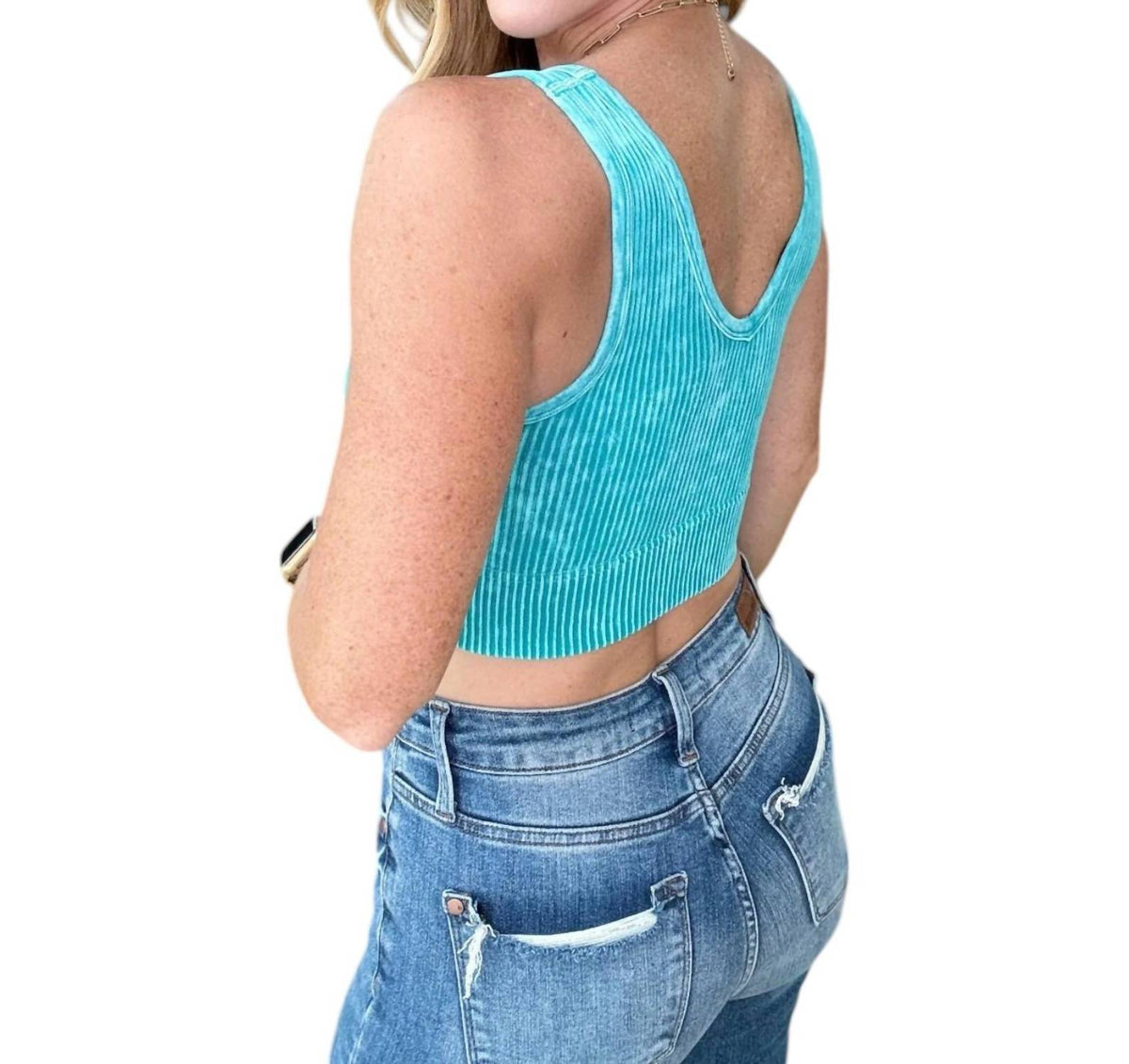 Zenana - Vneck Reversible Ribbed Bralette