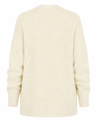 Zenana - Waffle Knit Open Cardigan Sweater