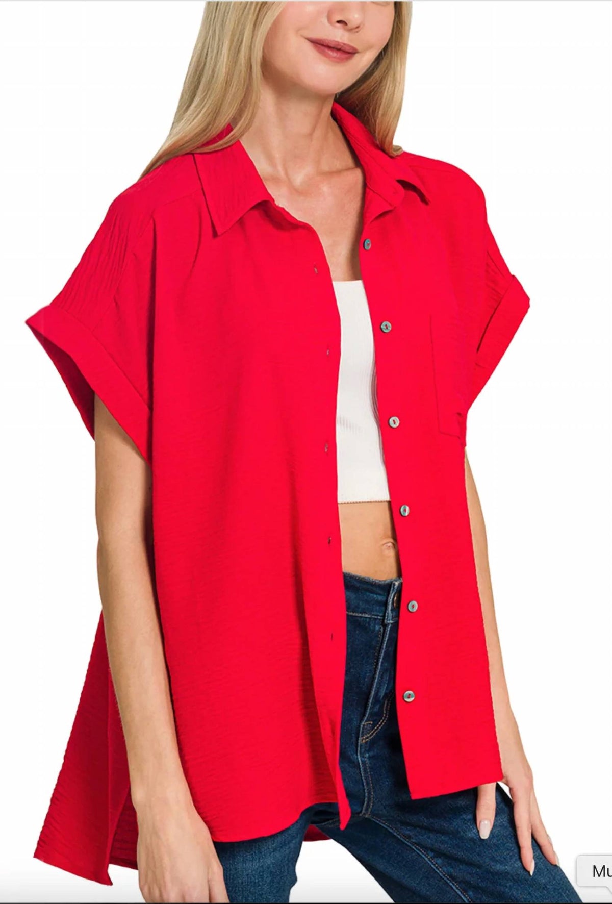 Zenana - Woven Airflow Top