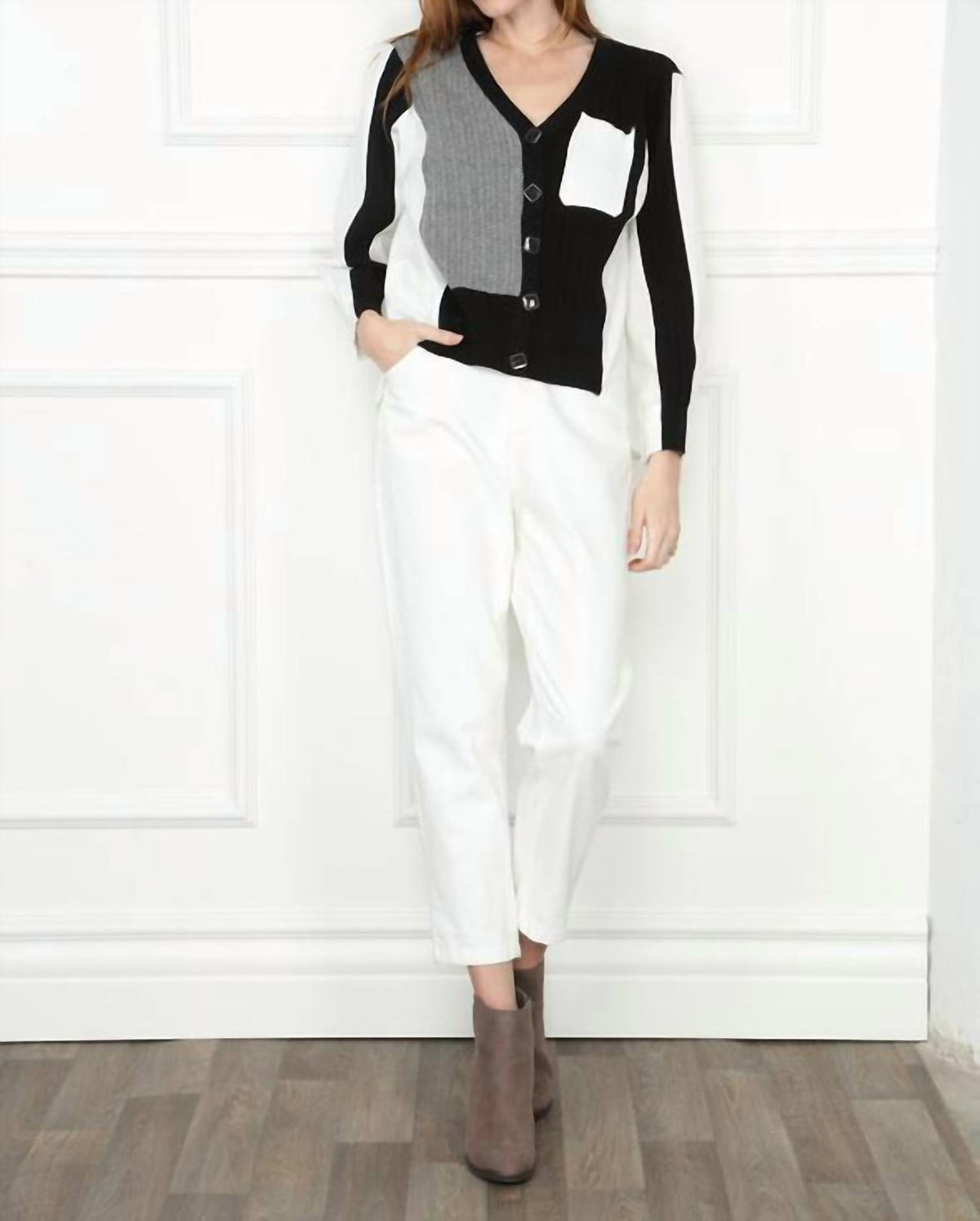 MIX MEDIA SHIRT CARDIGAN