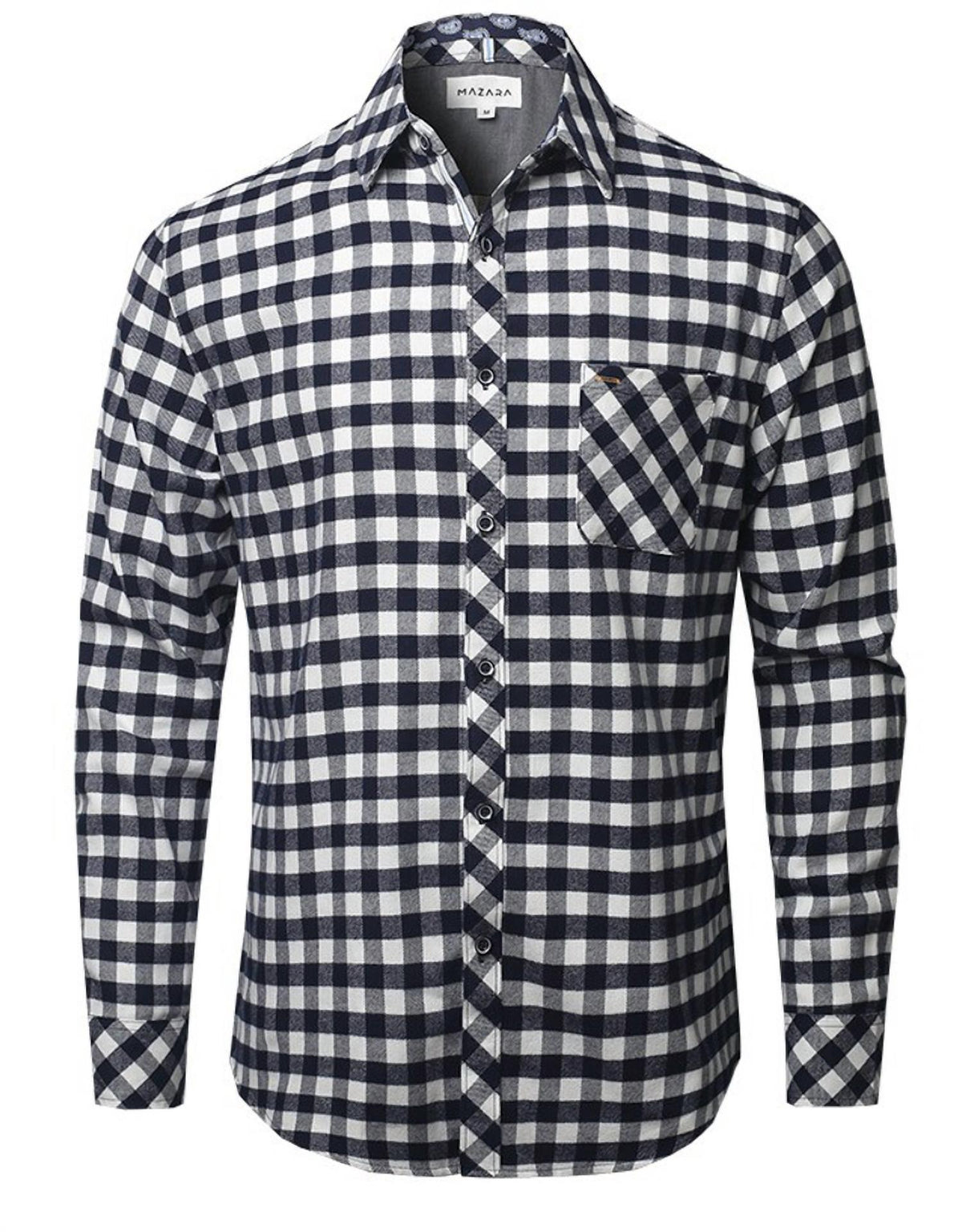 Zexi - Men's Printed Flannel Long Sleeve