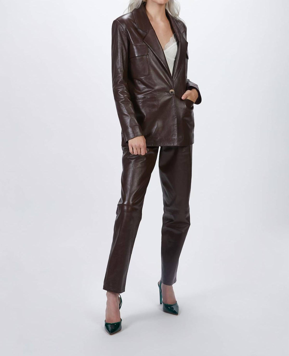 SUIT LEATHER JACKET