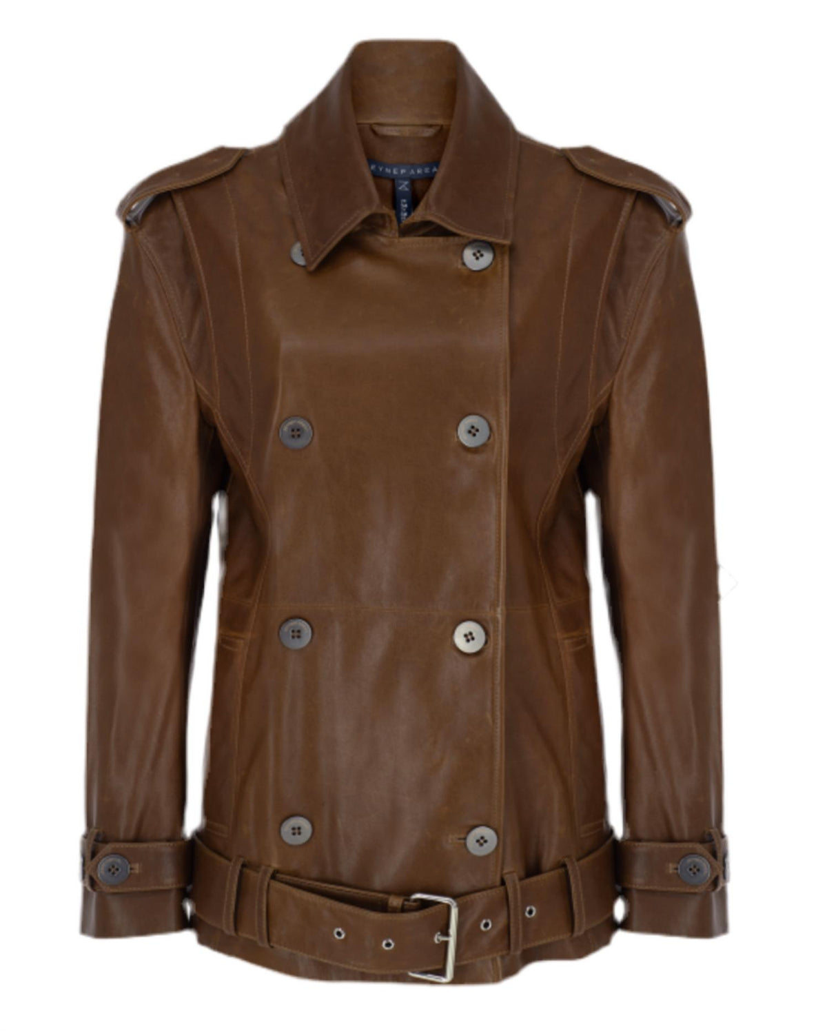 Zeynep Arcay - Women's Oversized Leather Biker Jacket