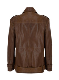 Zeynep Arcay - Women's Oversized Leather Biker Jacket