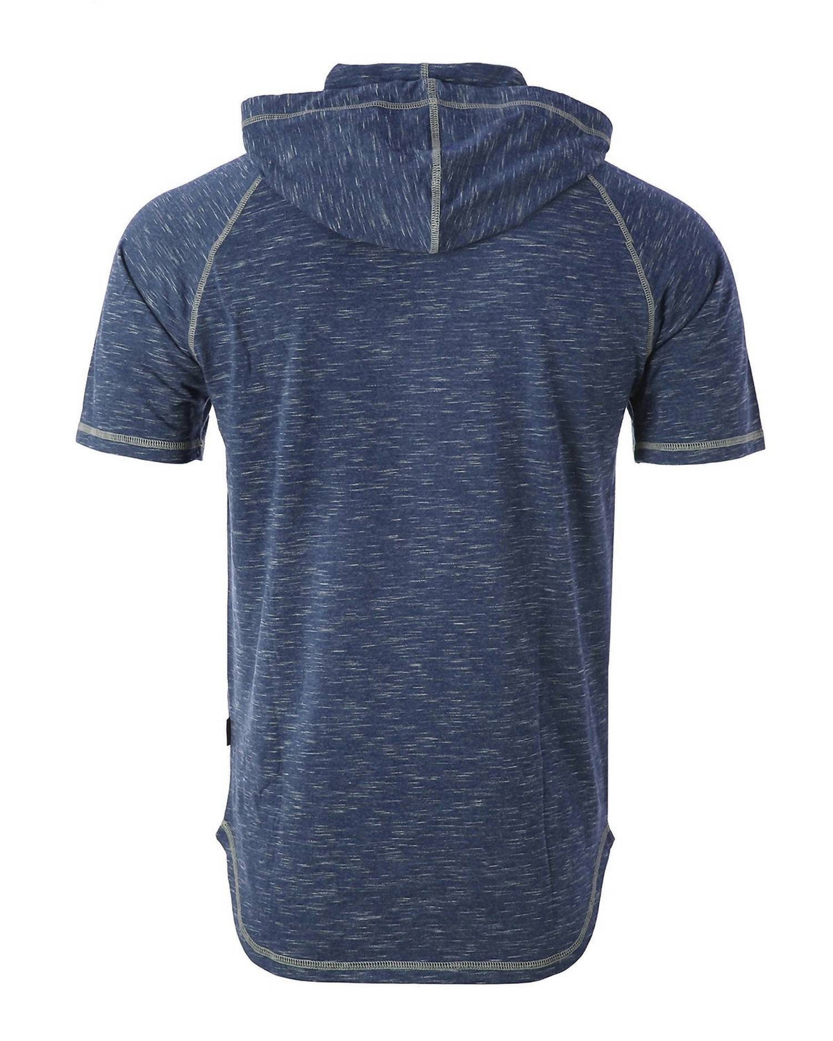 Zimego - Men's Short Sleeve Pullover Pocket Hipster Thin Hoodie