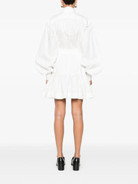 Zimmermann - Belted Long Sleeve Cotton Utility Minidress