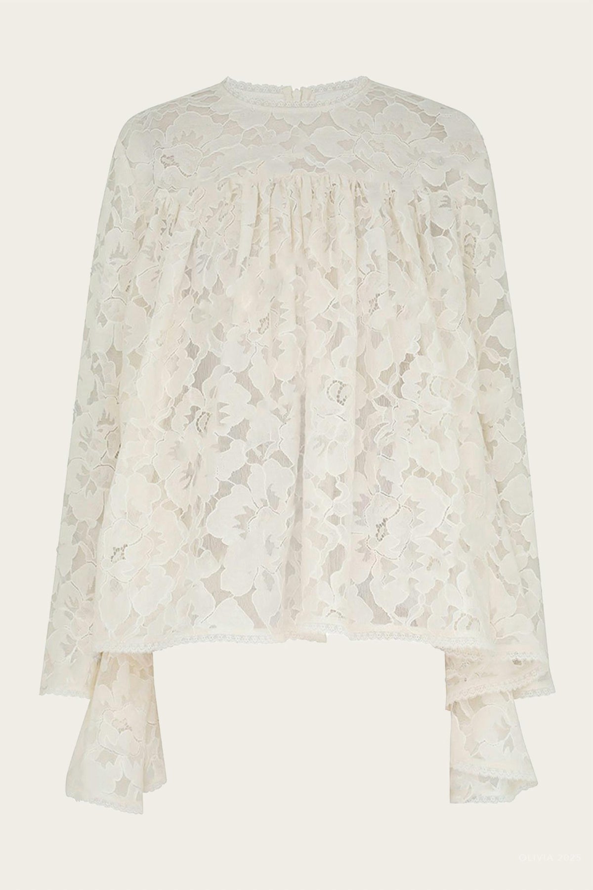 Zimmermann - Illuminate Lace Gathered Top
