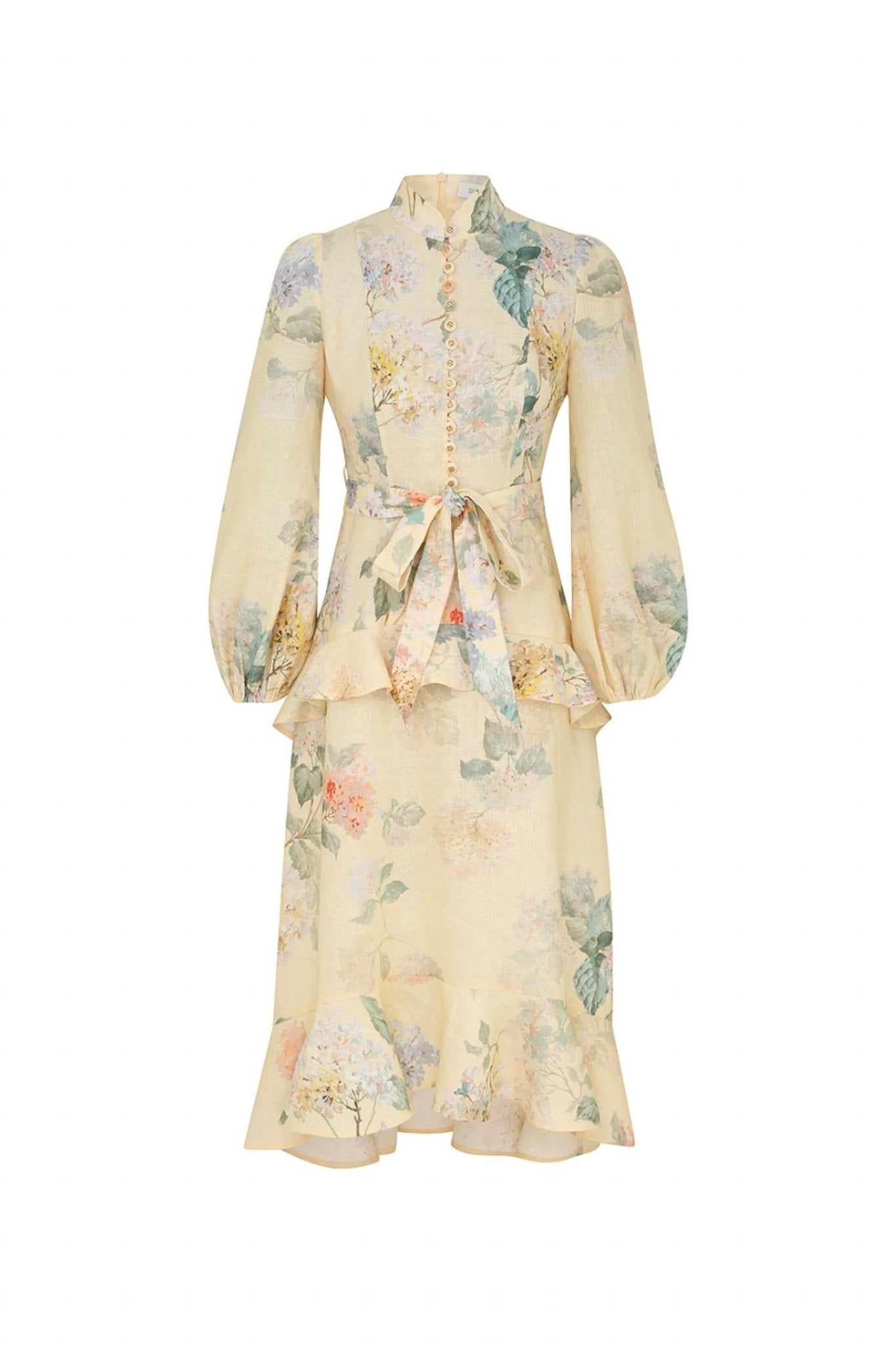 Zimmermann - Illuminate Peplum Midi Dress - clothing - dresses - floral