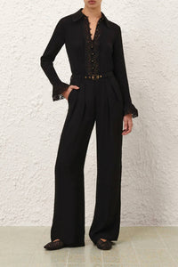 Zimmermann - Lace Trim Wide Leg Pant