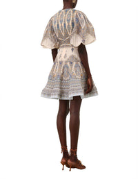 Zimmermann - Pleated Mini Dress - blue - clothing - dresses