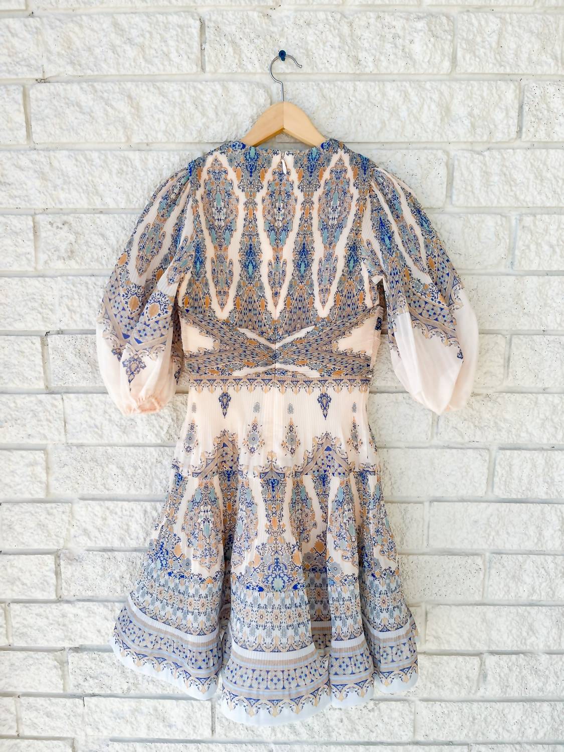 Zimmermann - Pleated Mini Dress - blue - clothing - dresses