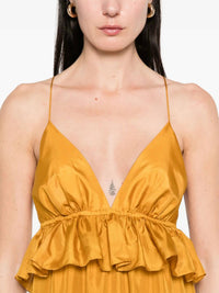 Zimmermann - Rhiannon Ruffle Maxi Dress - clothing - dresses - gold